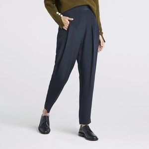 3.1 Phillip Lim navy silk pleat front pant 00